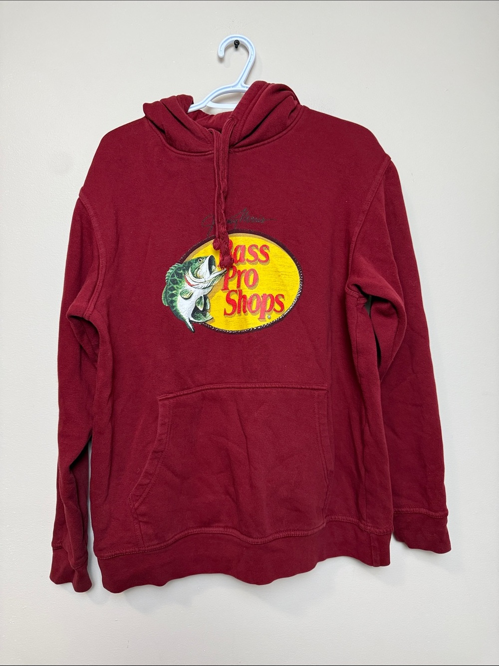 Bass Pro Shops Men's Deep Red Logo Hoodie size M